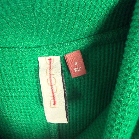 Anthropologie Pilcro Angie Mock Neck Waffle Top Green Size Small S EUC - Picture 7 of 11